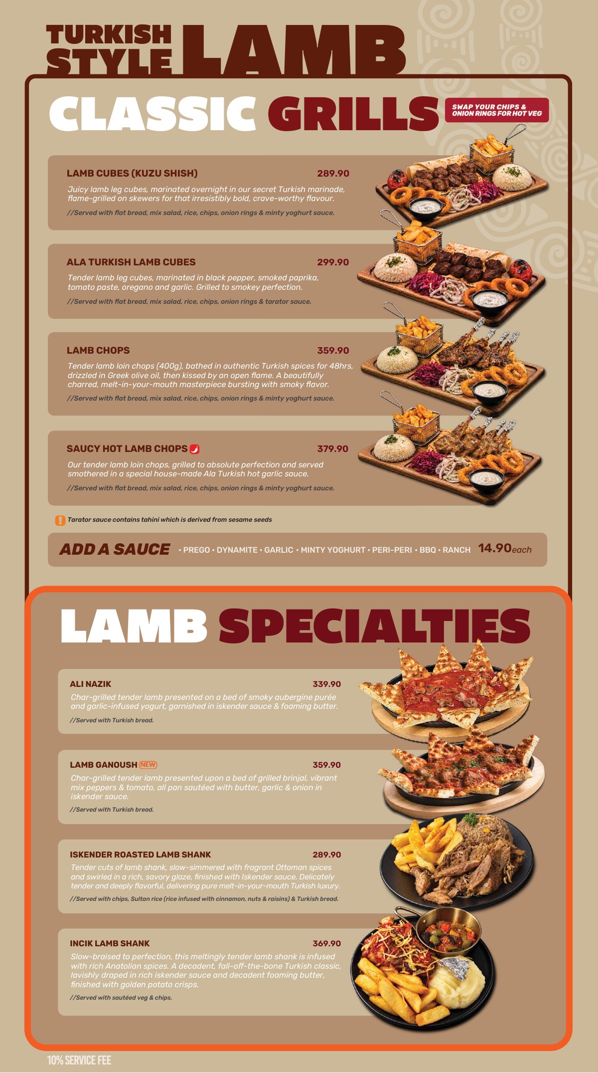 Ala Turkish menu, page 4 of 16