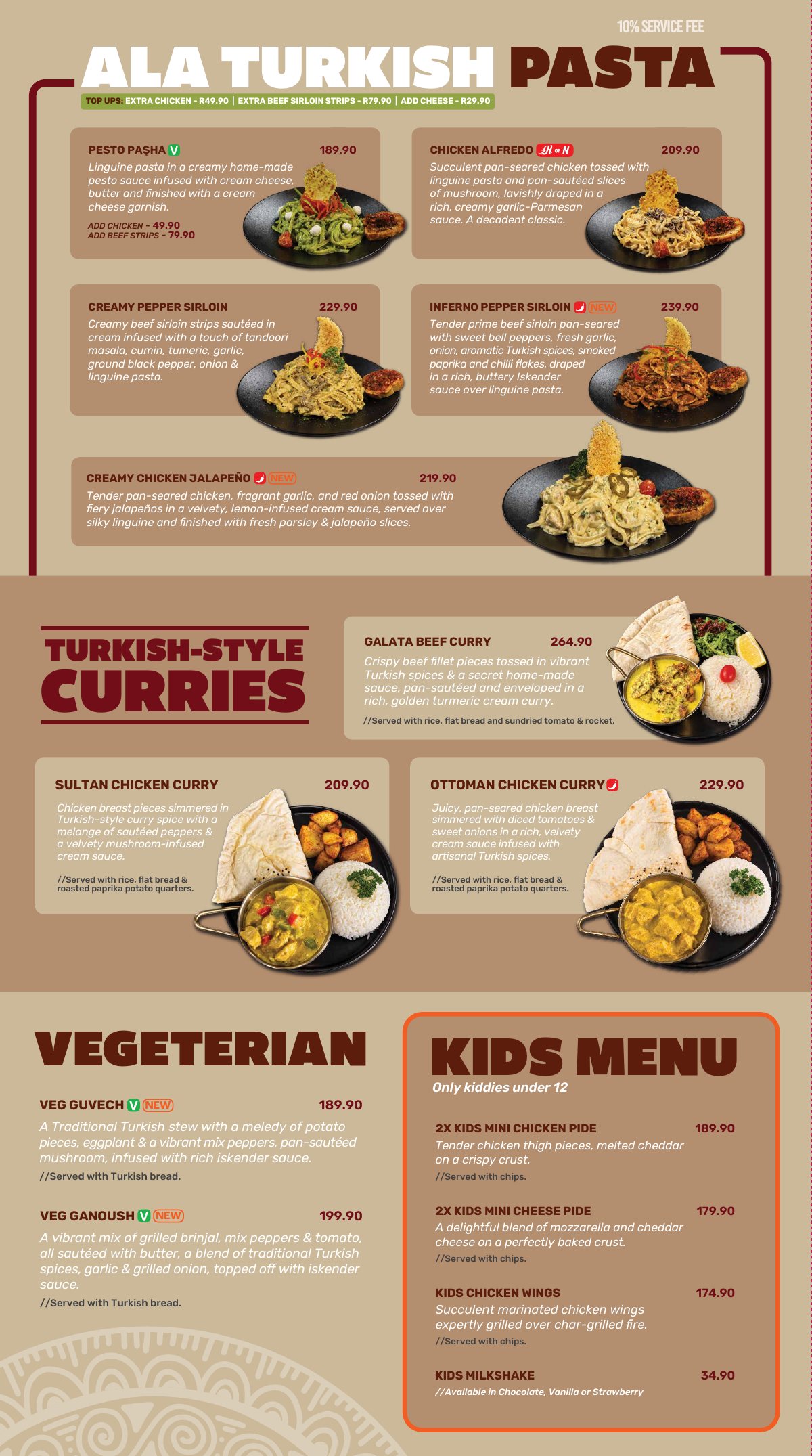 Ala Turkish menu, page 8 of 16